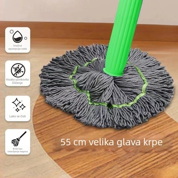 Bez potrebe za dodirivanjem rukama, žmicanje vode u sekundi, četvrta generacija poboljšana verzija, deblji nastavak, vlakna bambusa, ekstra velika glava mop-a, uspravni mop za čišćenje