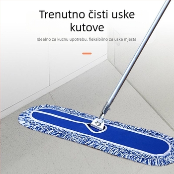 Deblji plosnati mop s pamukovim vlaknom i ojačanim štapom za kućno i komercijalno čišćenje