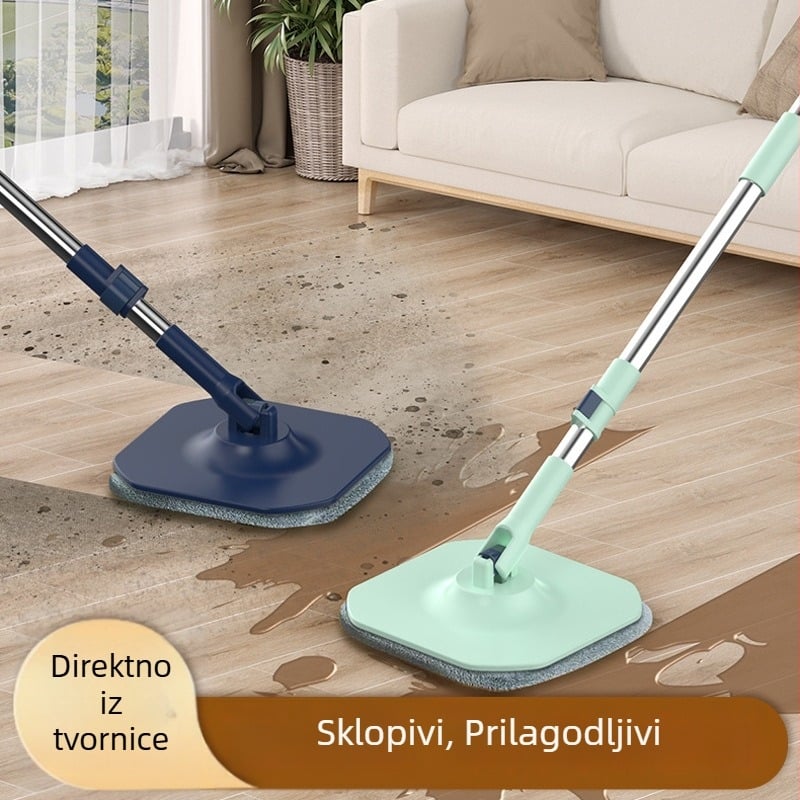 Domaći mop s rotirajućom glavom, 360° čišćenje, bez ručnog pranja, odvajanje prljavštine, za dnevni boravak.