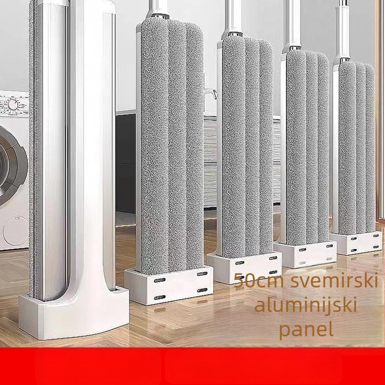 Prilagođeni jednostupanjski mop bez pranja ruku, 50 cm dvostrano suho/mokro plosnati mop s microfiber krpom