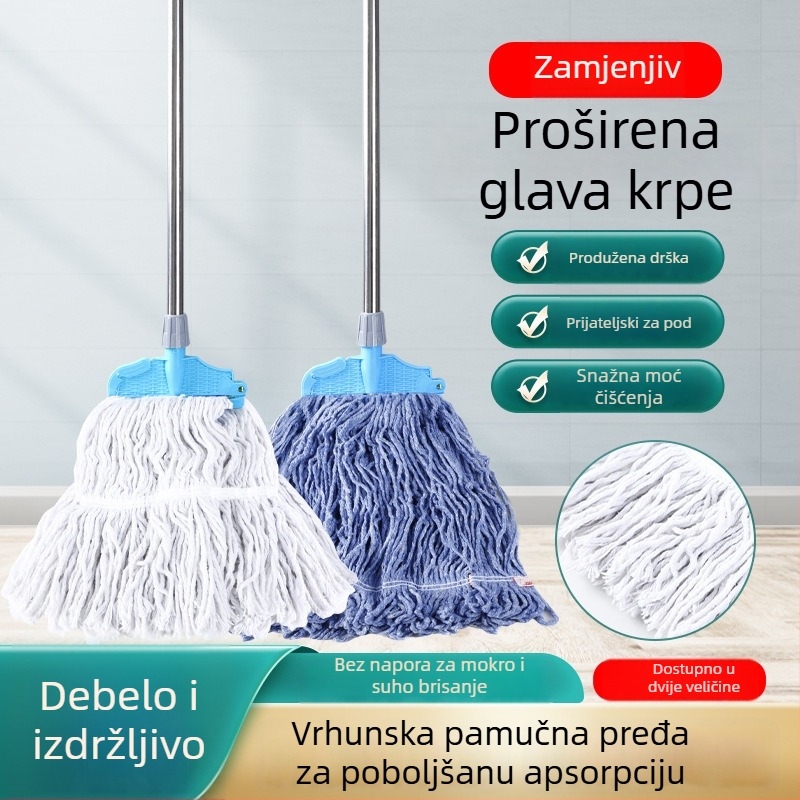 16×28 cm debeli pamučni mop s dugačkom drškom za čišćenje u uredu