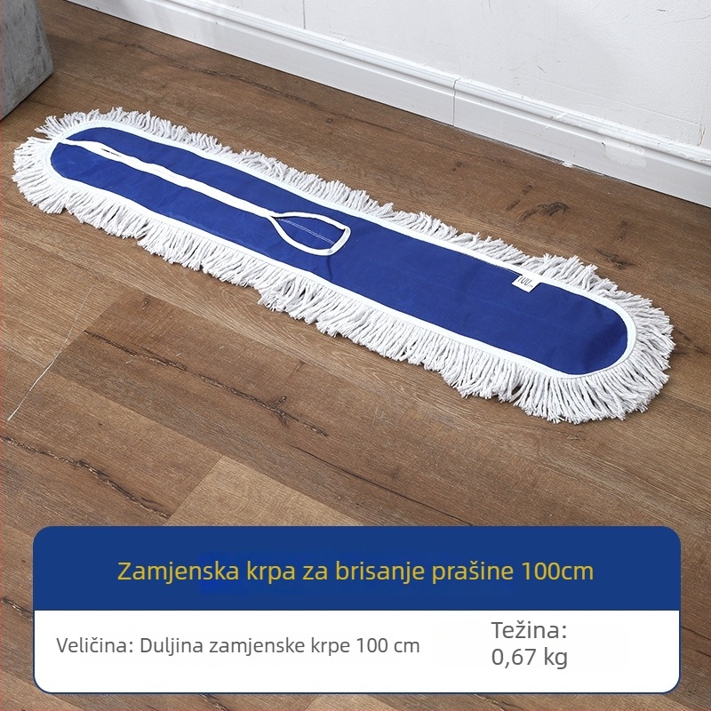 Prilagođeni plosnati mop s plavo-bijelim pamukovim vlaknima za uklanjanje prašine