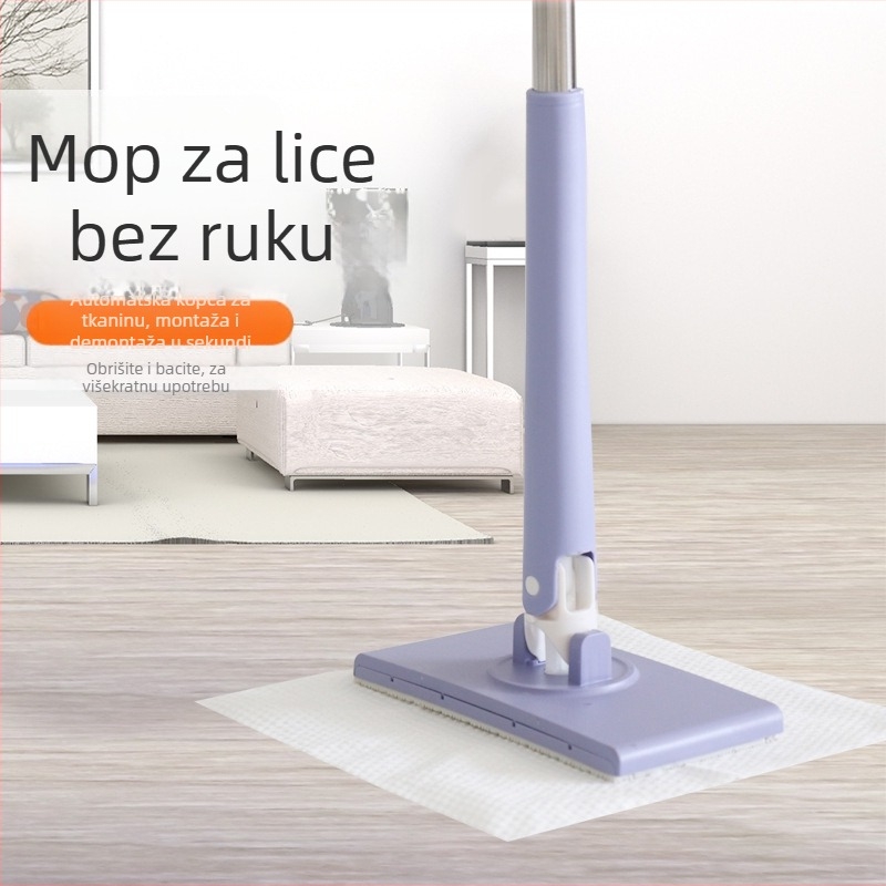 Prilagodljivi mop za lice s klipom za krpu, bez korištenja ruku, višenamjenski automatski klip za krpu
