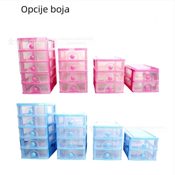 Kreativna višeslojna plastična kutija za pohranu s odjeljcima za dodake za kosu, nakit i uredski pribor – organizator za stolni pretinac