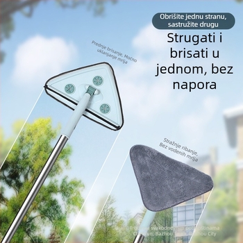 Trokutasti mali mop za prašinu – čišćenje zidova, stropova i stakla