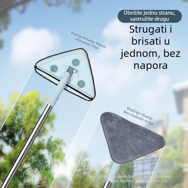 Trokutasti mali mop za prašinu – čišćenje zidova, stropova i stakla