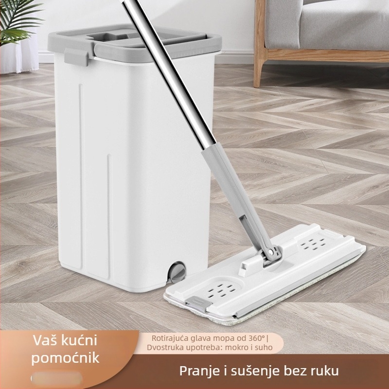 Bezkontaktni ravni mop za suho i mokro čišćenje, veliki kućni mop za drvene podove