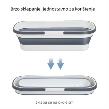 Prijenosna sklopiva plastična kanta za mop, pravokutna