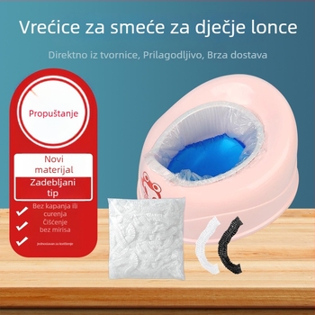 Debele vrećice za zahod sa šnuricom za djecu i bebe, kućna uporaba, pakiranje 100 kom