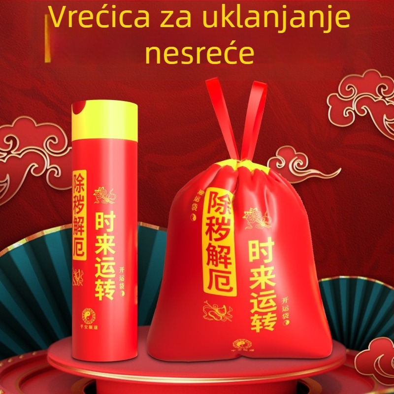 Crvene vreće za otpad sa šnrom, debele i velike, svečane i sretne