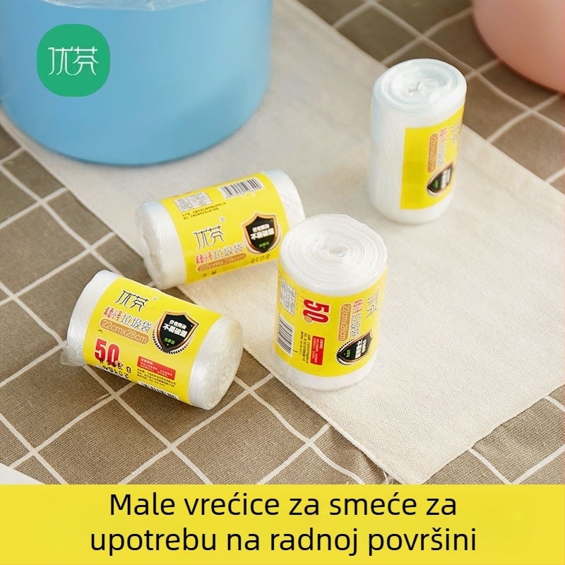 Youfen HDPE pojačane vrećice za smeće za stol i auto, mini veličine, jednokratne vrećice za odvojeno prikupljanje otpada, 100 kom