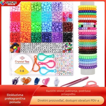 Prilagođeni DIY set za narukvicu s miješanim plastičnim perlama velikih rupa