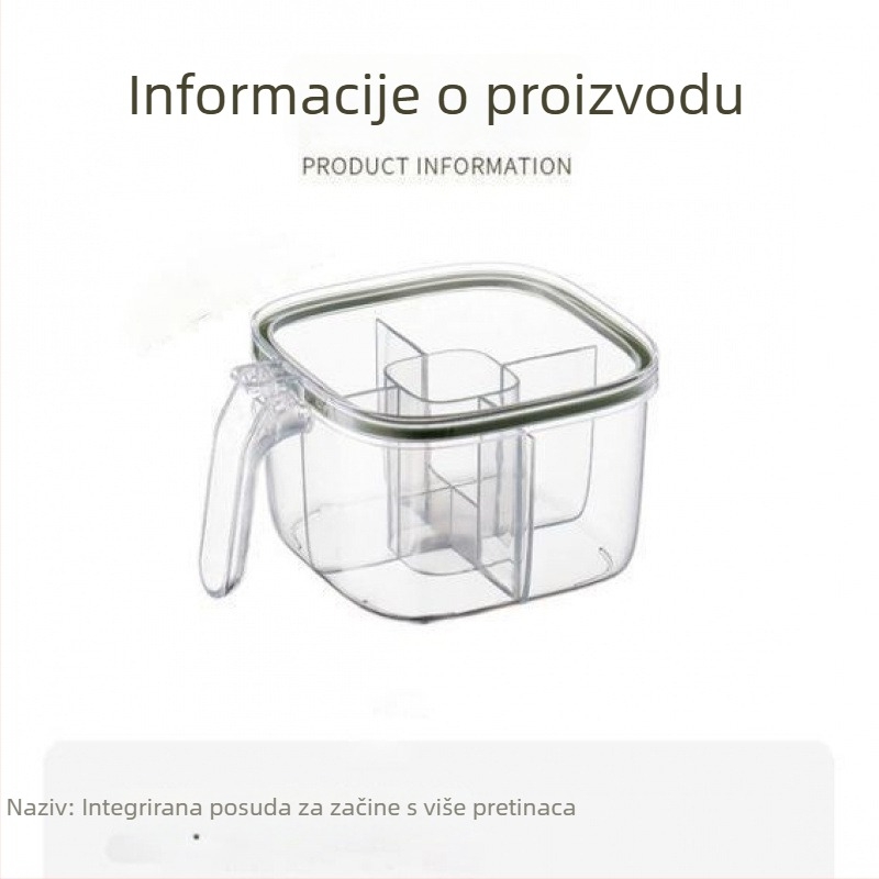 Set organizatora začina za kućnu kuhinju — višekanalni spremnik za sol, MSG i druge začine