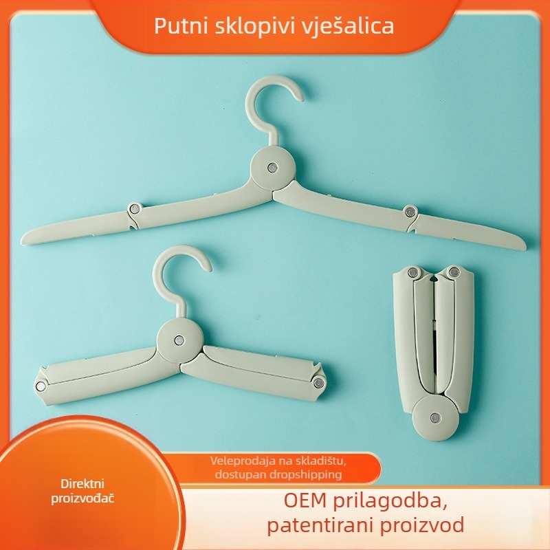 Nova originalna putna sklopiva vješalica za odjeću – mini teleskopska, prijenosna, višenamjenska za putovanja i poslovna putovanja