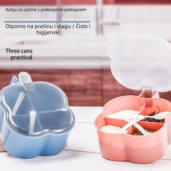 Set posuda za začine s paprom i MSG te posuda za sol – višedijelni kuhinjski organizator (25R)