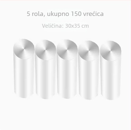 25x28 cm Mala bijela stolna vrećica za otpad, s plosnim otvorom, deblja, kućna higijenska vrećica