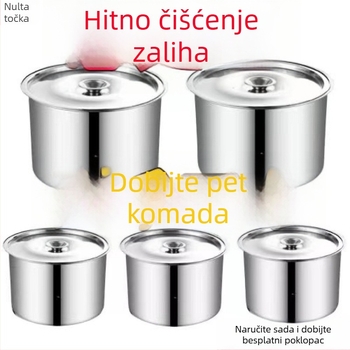 Set posuda za začine od nehrđajućeg čelika s poklopcem – kuhinjske posude za začine