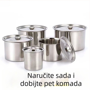 Set posuda za začine od nehrđajućeg čelika s poklopcem – kuhinjske posude za začine