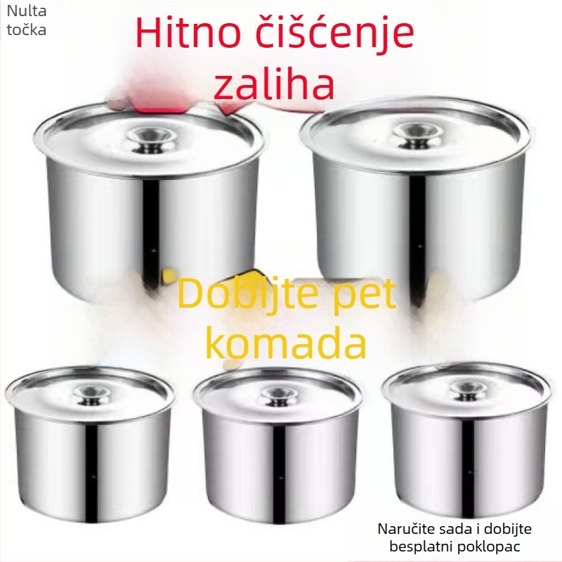 Set posuda za začine od nehrđajućeg čelika s poklopcem – kuhinjske posude za začine