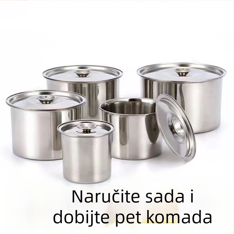 Set posuda za začine od nehrđajućeg čelika s poklopcem – kuhinjske posude za začine
