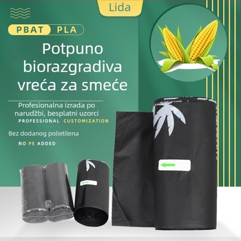 Potpuno biološki razgradljive vreće za smeće, u rolni, s ravnim otvorom, za kućnu upotrebu
