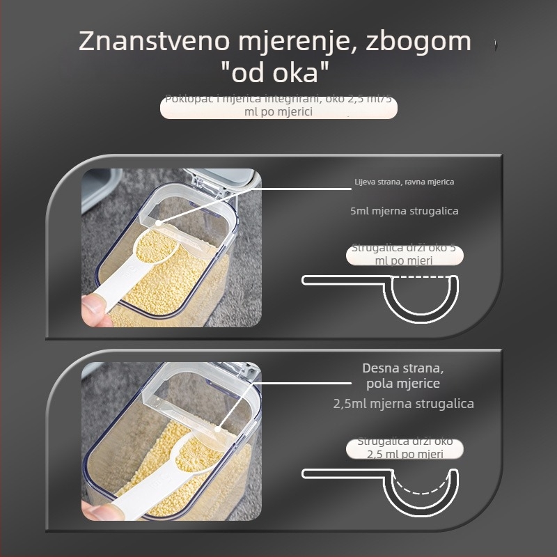 Zidni set posuda za začine s posudom i kutijom za začine za kuhinju – lagan luksuz