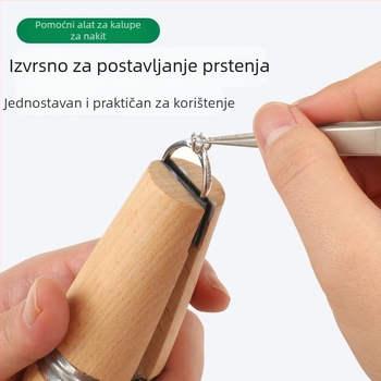 Drveni klips za prsten – ne oštećuje nakit, DIY ugradnja i mikrograviranje, pričvrstni drveni štap