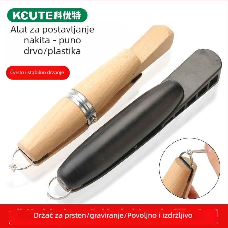 Drveni klips za prsten – ne oštećuje nakit, DIY ugradnja i mikrograviranje, pričvrstni drveni štap