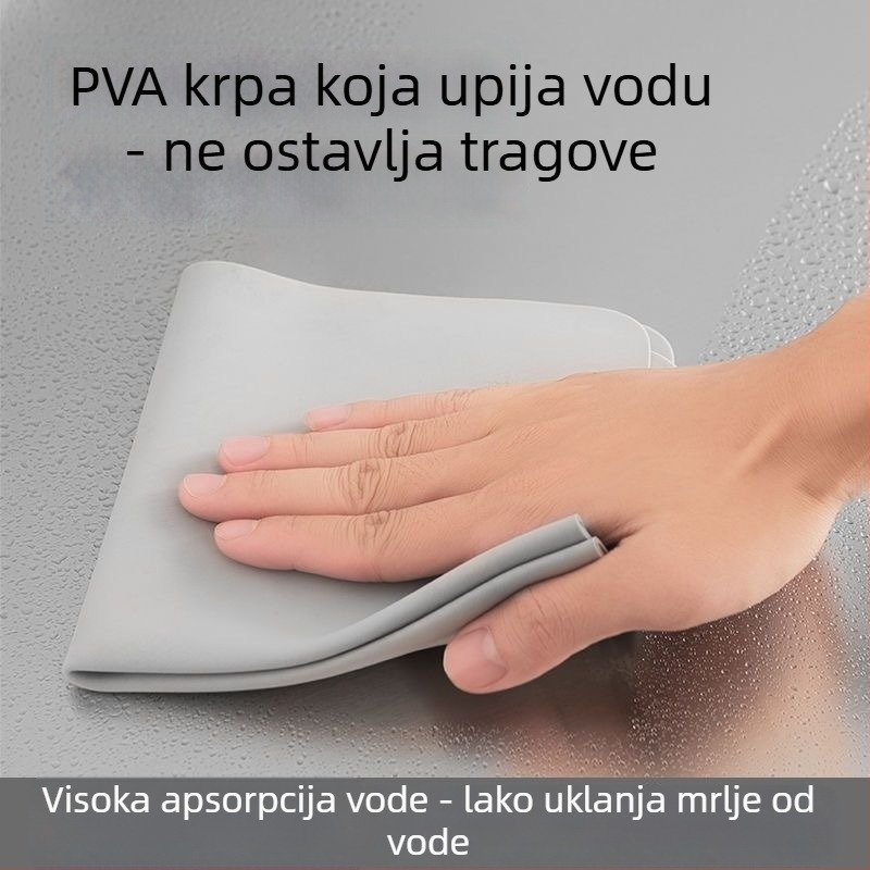 Izuzetno tanka mikrovlaknena krpa za čišćenje, snažno upija PVA, za stakla i ogledala, bez tragova, uklanjanje vodnih mrlja