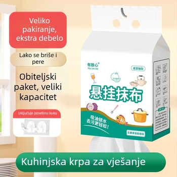 Kuhinjske viseće jednokratne krpe za suđe, debeli, upijaju ulje i vodu, bez vlakana, veliko pakiranje