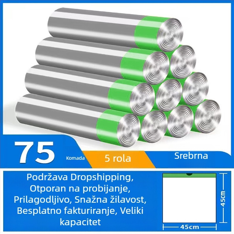 Vreće za smeće s mirisom lavande za kućnu upotrebu, debeli, s ručkom i vrpcom, velike veličine, otporne na kidanje, protiv komaraca, kuhinja, ekstra debeli
