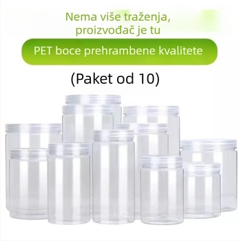 PET prehrambeni kuhinjski set za pohranu s zatvorenim plastičnim bocama i teglicama