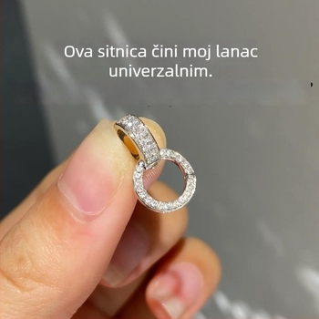 Ogrlica s 18K bijelim zlatom, dijamantima, perlama, nefritom i dragim kamenjem, spojna kopča, svestran dodatak za žene