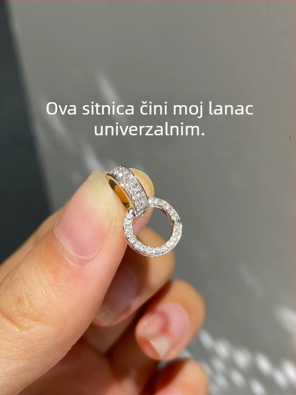 Ogrlica s 18K bijelim zlatom, dijamantima, perlama, nefritom i dragim kamenjem, spojna kopča, svestran dodatak za žene