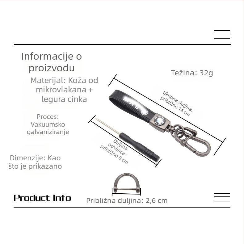 Metalni ključni lančić s logom automobila, kreativni privjesak za ključeve, veleprodaja