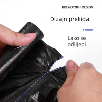 Debele jednokratne vrećice za smeće za kućanstvo, velike s ravnim otvorom, šarene i crne, kuhinjske plastične vreće