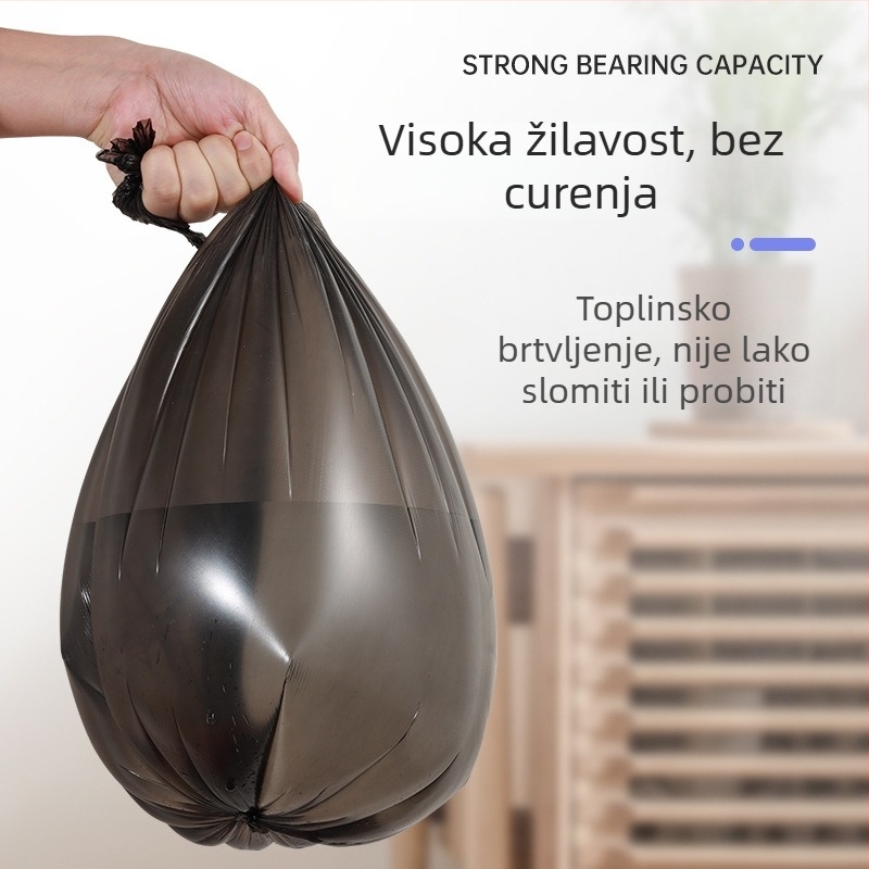 Debele jednokratne vrećice za smeće za kućanstvo, velike s ravnim otvorom, šarene i crne, kuhinjske plastične vreće