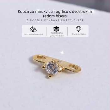 DIY biseri nakit: S925 srebro, dvostruki niz perla, narukvica i ogrlica s kopčom