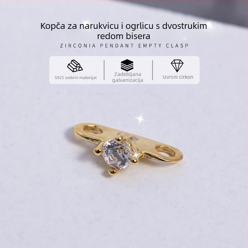 DIY biseri nakit: S925 srebro, dvostruki niz perla, narukvica i ogrlica s kopčom