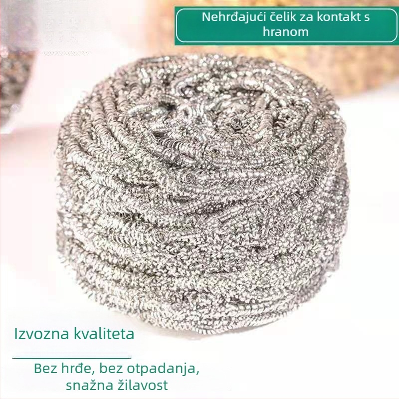 Nerđajuća čelična kugla za čišćenje, kvaliteta hrane, kuhinjska četka za posuđe