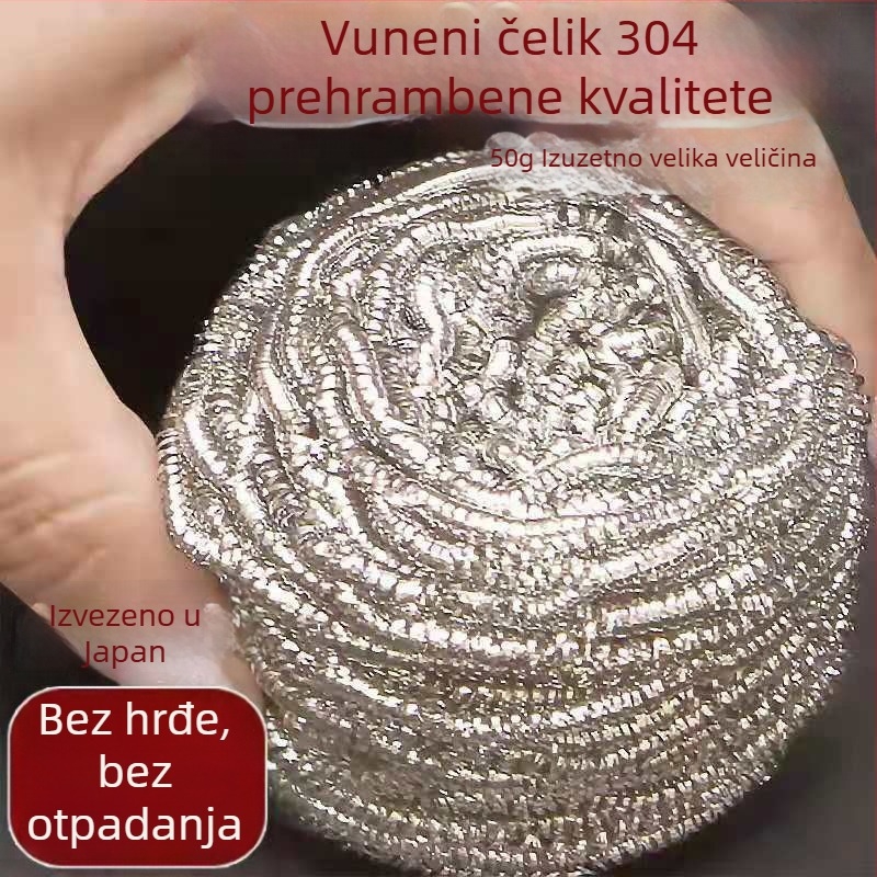 Nerđajuća čelična kugla za čišćenje, kvaliteta hrane, kuhinjska četka za posuđe