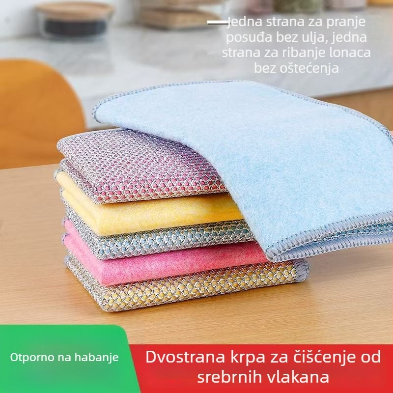 Trostruko slojevita extra velika viseća krpa za suđe višenamjenska debela kuhinjska krpa otporna na masnoću rukavice od srebrnih vlakana