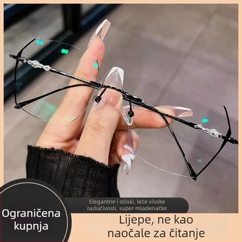 Naočale za čitanje bez okvira, s filtrom protiv plavog svjetla, presbiopijske, unisex, za muškarce i žene