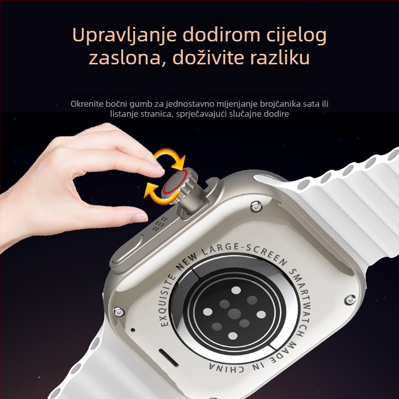 M62 pametni dječji sat-telefon, 5G sa SIM karticom, AMOLED zaslon, vodootporan, senzor otkucaja srca, kamera, brojčnik koraka, silikon remen, četvrtasti brojčanik, promjer 44 mm