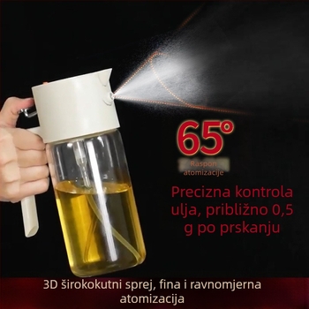 Shining Premium staklena bočica za ulje s raspršivanjem – dvostruka upotreba: raspršivanje i točenje, bez curenja, za sojin sos i ocat