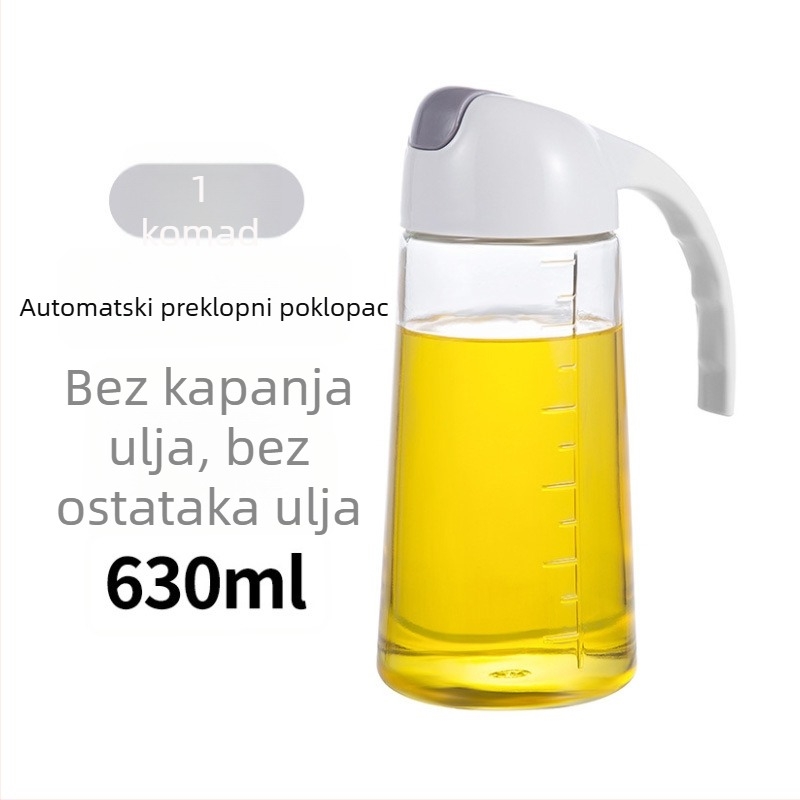 Staklena boca za ulje u japanskom stilu s automatskim izlijevanjem, kuhinjska posuda za ulje, sojin umak i ocat