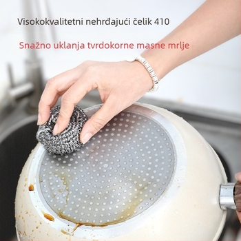 Nerđajuća čelična lopta za čišćenje posuđa – kuhinjska čistilna lopta za lonce i tave bez ogrebotina