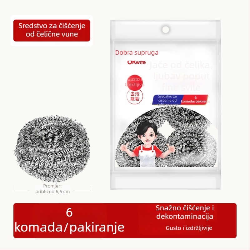 Nerđajuća čelična lopta za čišćenje posuđa – kuhinjska čistilna lopta za lonce i tave bez ogrebotina
