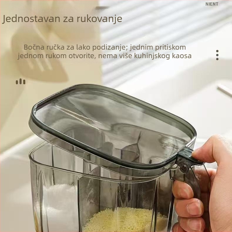 Set posuda za začine za kuhinju, s više pretinaca za sol, MSG, papar i druge začine