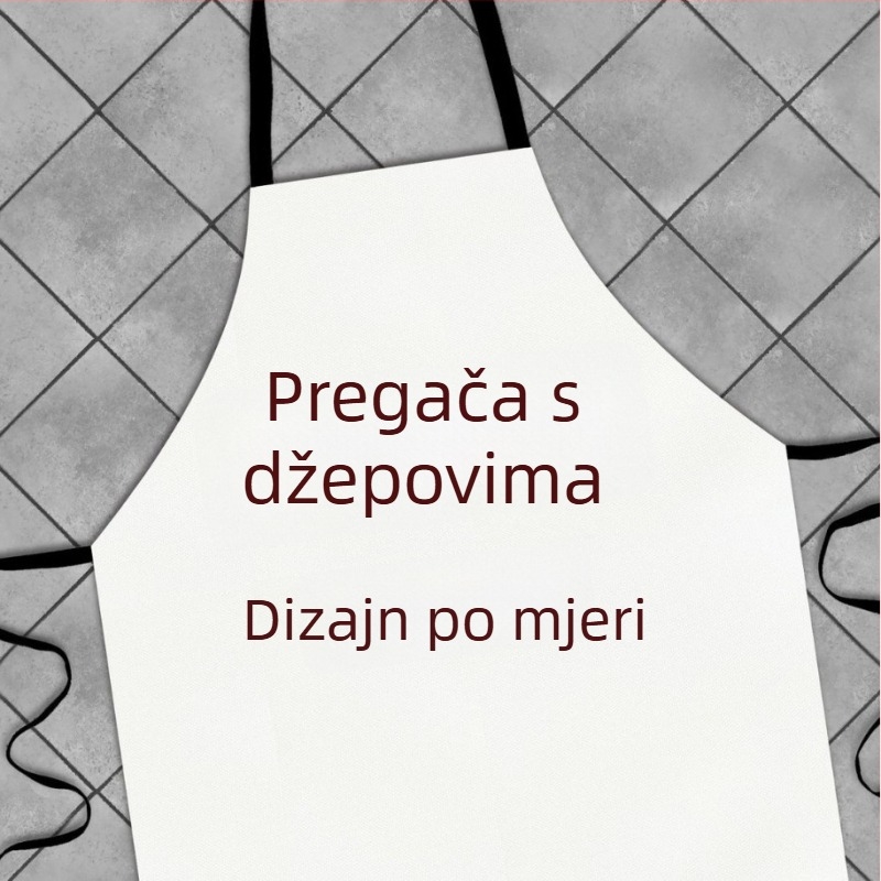 Vodootporna ženska pregača-šal za kuhinju, bez rukava, s halterneckom, prilagodljiva.
